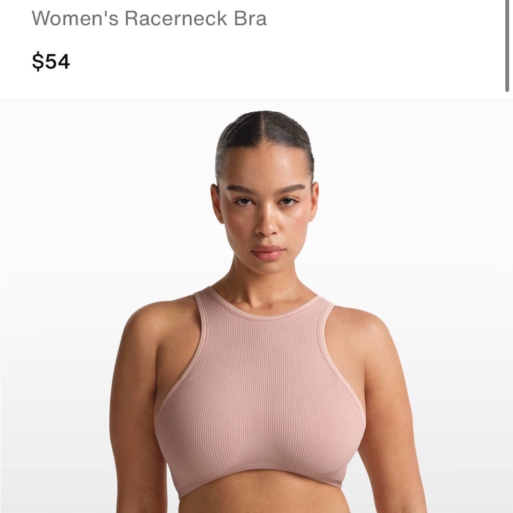 Nike SKIMS Ribbed Seamless Racer Front Bra, size S, color Himalayan - Picture 11 of 11